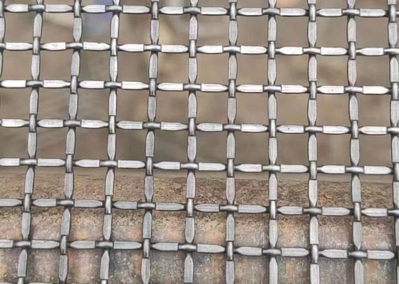 SGS 0.6m-1.5m stainless steel mesh cladding Facades Curtain Wall Metal Mesh