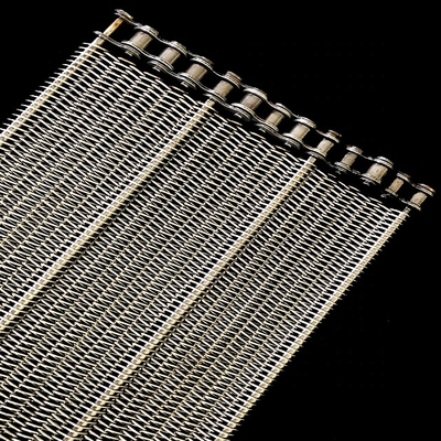 Stainless Steel 0.3m Width Flat Wire Mesh Belt Ss304 Ss316