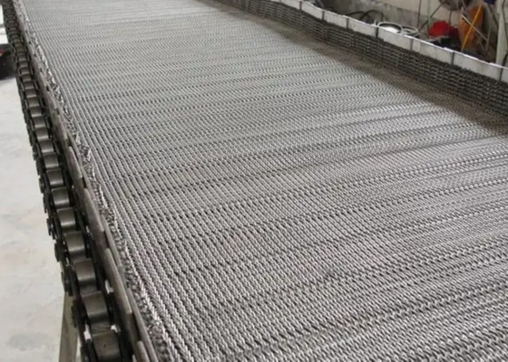 Armure toile de la ceinture solides solubles 316 de Fried Banana Chain Mesh Conveyor