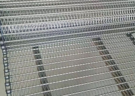 Fil plat d'acier inoxydable de bande de conveyeur de maille de maillon de chaîne de traitement des denrées alimentaires des produits alimentaires