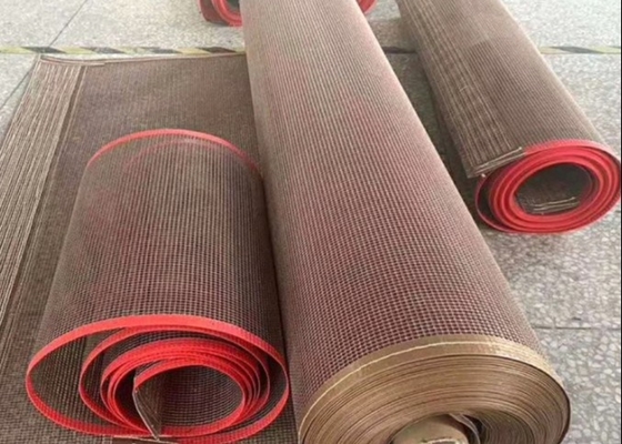 les bandes de conveyeur durables de PTFE de 4*4mm ont enduit la maille de fibre de verre
