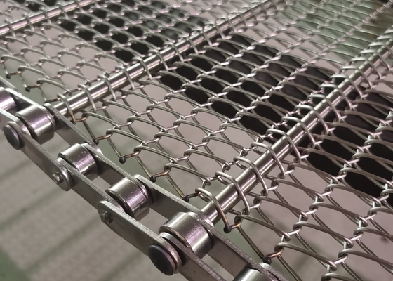 Thé séchant la fraise nettoyant la catégorie comestible d'Oven Chain Wire Mesh Belts