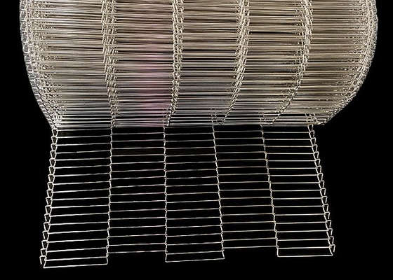 Résistance à hautes températures de Mesh Flat Flex Conveyor Belt de fil de l'acier inoxydable 304