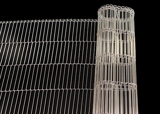 Acier inoxydable de la catégorie comestible 304/316 Flex Wire Mesh Conveyor Belt plat pour la cuisson de pain