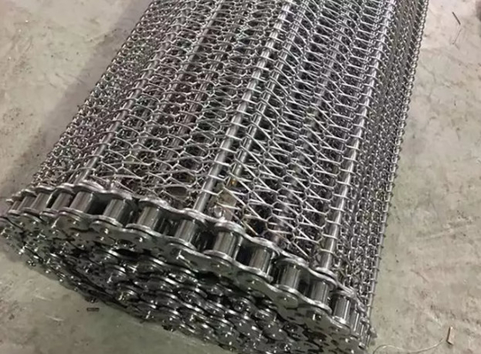 Bande de conveyeur à chaînes industrielle de maille d'acier au carbone anticorrosion