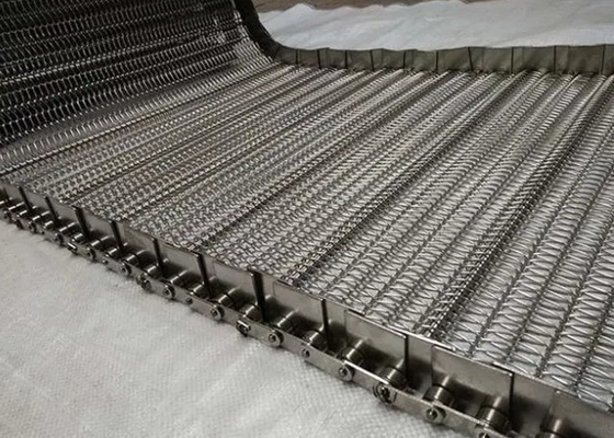 Production alimentaire à chaînes matérielle de boule de 304 Mesh Conveyor Belt For Chocolate