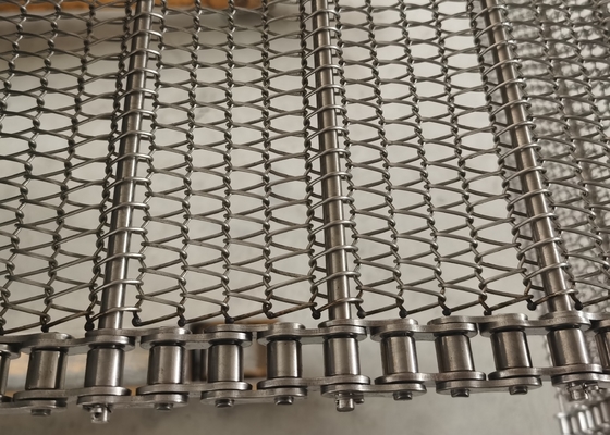 Production à chaînes de la catégorie comestible 304 316 Mesh Conveyor Belt For Industrial