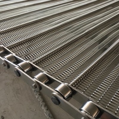 Ceinture de convoyeur en acier inoxydable SS304 à maillons en chaîne en treillis métalliques en spirale pour les besoins de transport alimentaire