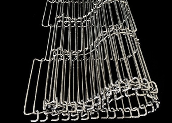 Ceinture de convoyeur à haute température plate et flexible en acier inoxydable de qualité alimentaire