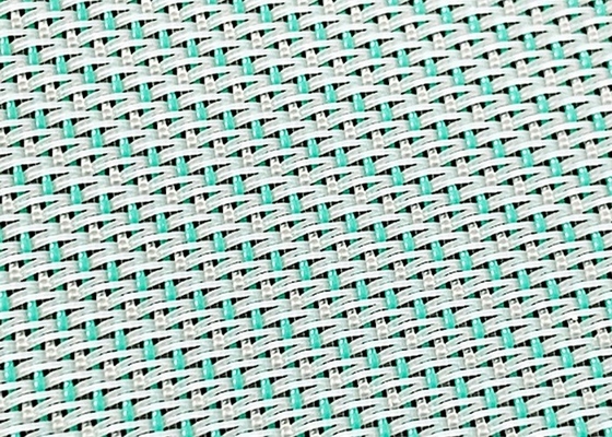 Blanc et bleu Polyester maille tissée en rouleau de tissu formant 1,5 couche