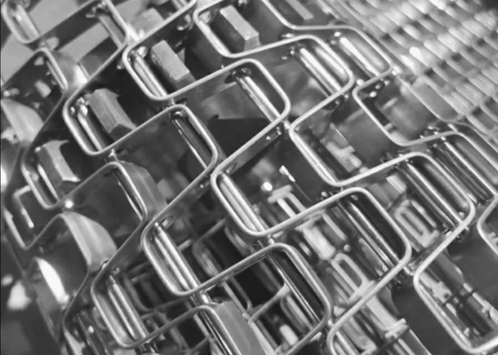 Courroie transporteuse en treillis métallique Honeycomb pour l'industrie de la pulvérisation - Acier inoxydable