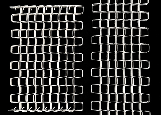 Chaîne de convoyeur en acier inoxydable à honeycomb pour congélation des aliments