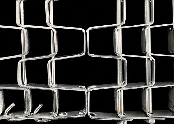 Courroie transporteuse en nid d'abeille en acier inoxydable pour le transport industriel