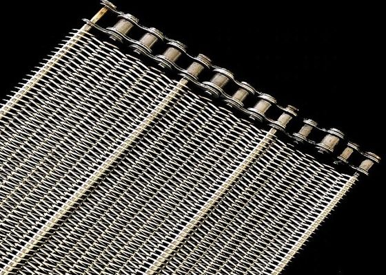 304 courroie de convoyeur en treillis métallique en acier inoxydable pour le refroidissement