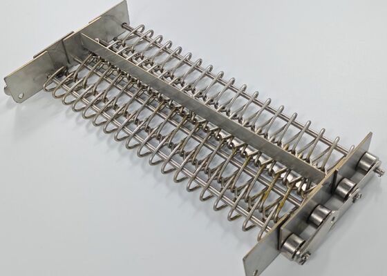 304 316 316L Alimentation de qualité en acier inoxydable en acier au carbone en chaîne en spirale Lien de chaîne four de boulangerie fil de fer Mesh ceinture convoyeur ceinture