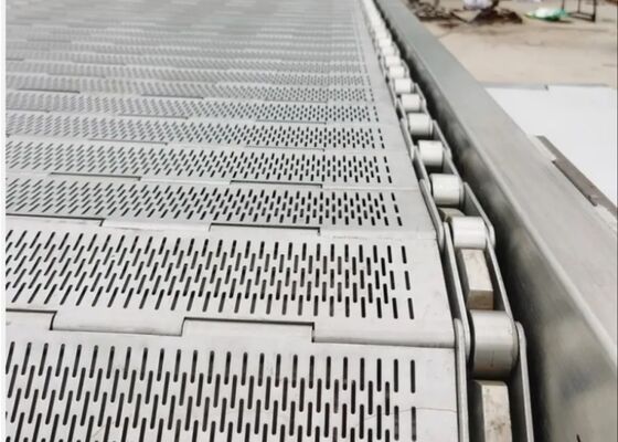 Bande transporteuse perforée en acier inoxydable, pour frites, lavage de légumes, déshydratation, convoyeur de refroidissement