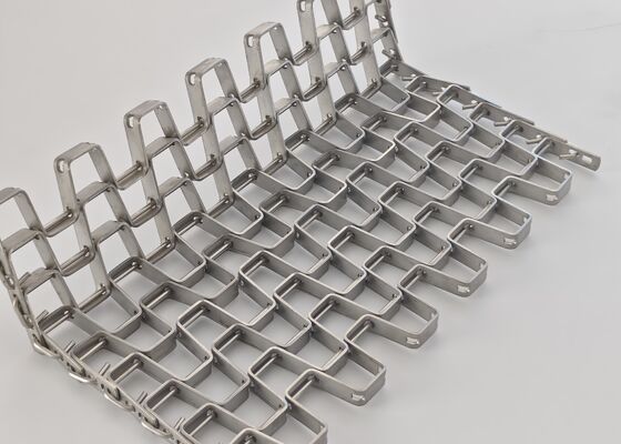 SS 304 316L Ceinture en treillis métallique plat résistant à la corrosion pour la transformation des fruits et légumes