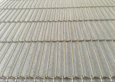 ceinture plate de fil de câble de 316L solides solubles, ceinture de grillage de catégorie comestible pour la machine de transformation de la viande