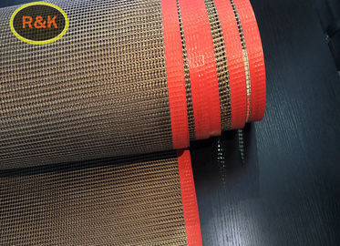 la température élevée PTFE de 4mm teflen la ceinture de Coveyor de fibre de verre enduite par maille 4000 millimètres