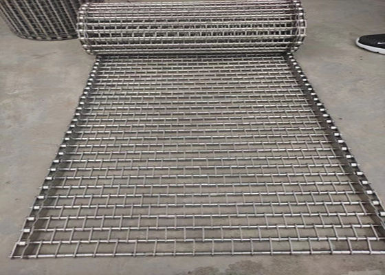 Casse-croûte résistant à hautes températures faisant frire la chaîne Mesh Conveyor Belt d'acier inoxydable
