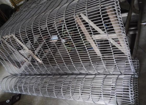 Acier inoxydable 3mm Dia Flat Flex Conveyor Belt du processus 316l de viande