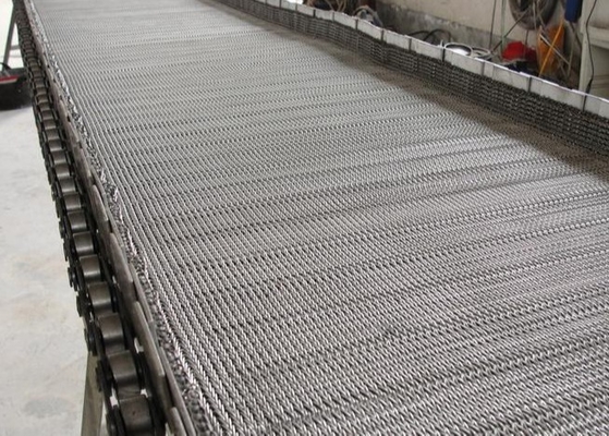 Chaîne perforée Mesh Conveyor Belt Carbon Steel de fil en spirale