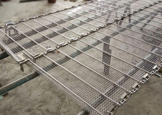 transport à chaînes d'Aisi 201 Mesh Conveyor Belt For Bottle de largeur de 60cm