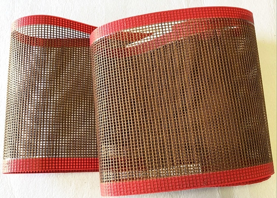 Téflon de séchage Mesh Conveyor Belt de la catégorie comestible 4*4mm