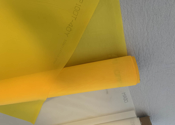Écran en nylon de monofilament du petit pain 43t imprimant Mesh White Yellow Color